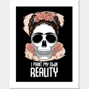 Frida Floral Skull Posters and Art